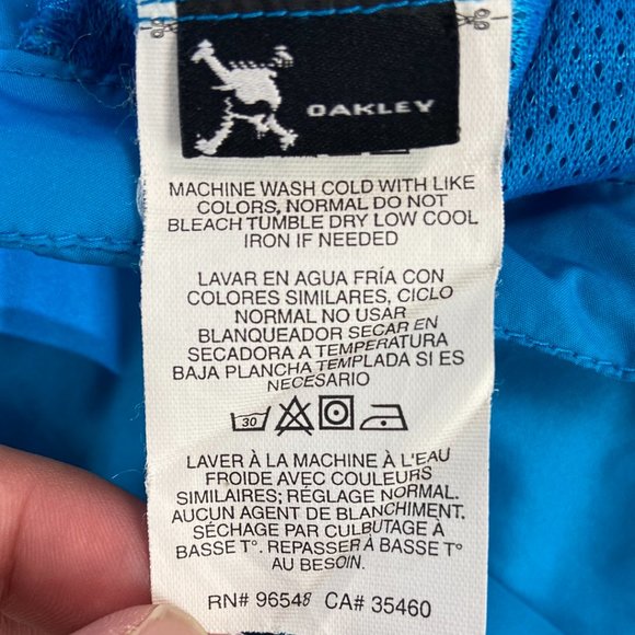 Oakley Nylon Windbreaker Men's Jacket Blue - Size M - Picture 4 of 6